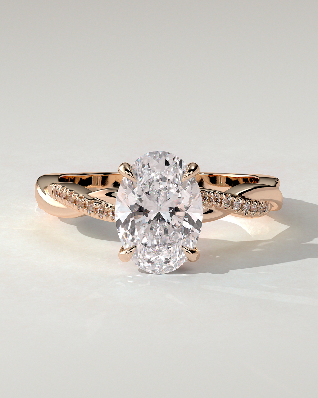 Lara Solitaire Oval Ring