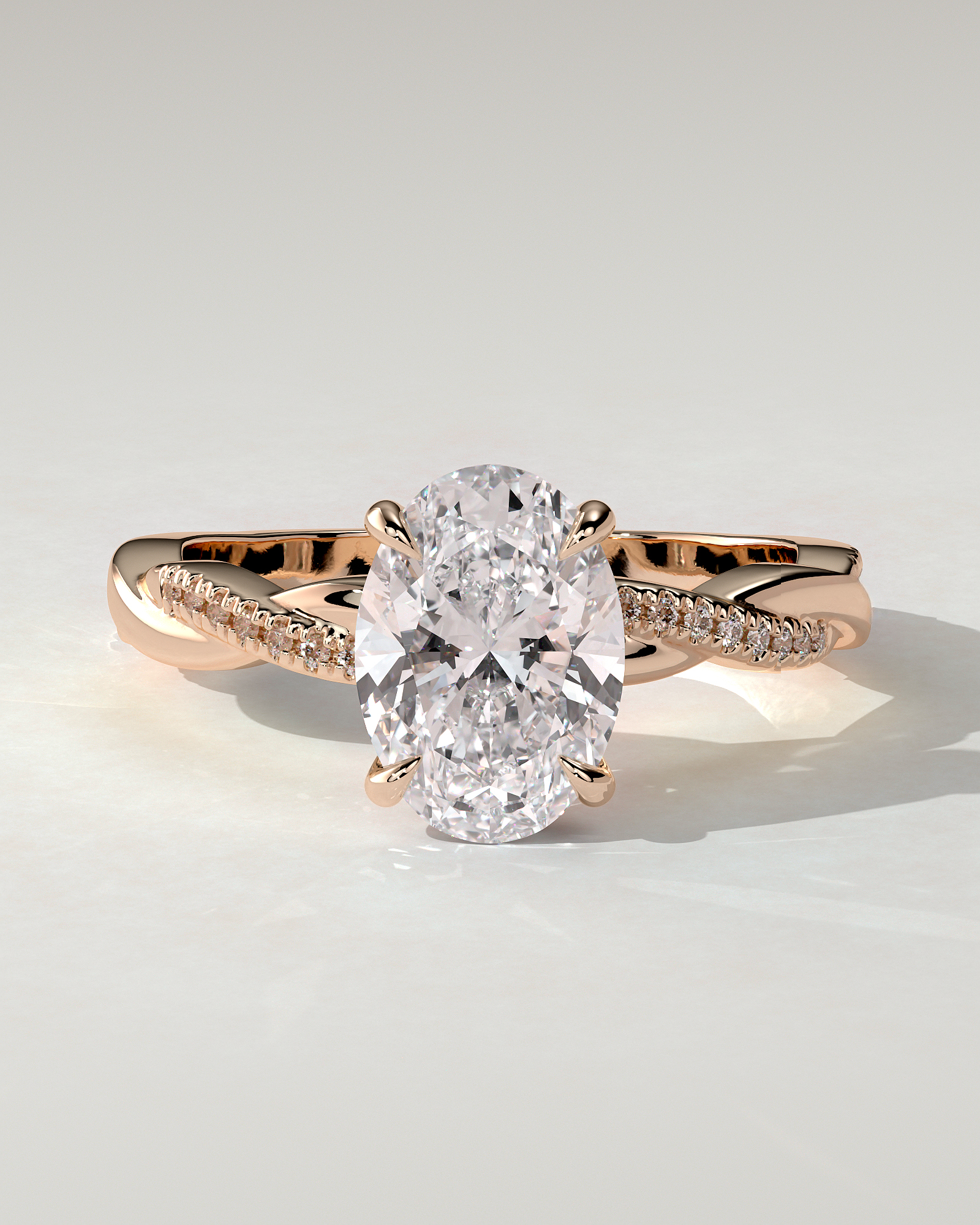 Lara Solitaire Oval Ring