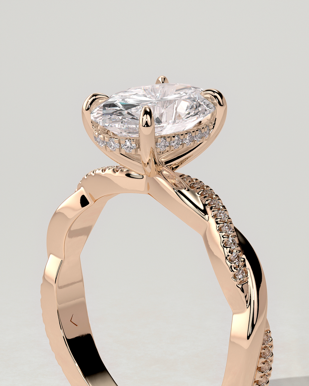 Lara Solitaire Oval Ring