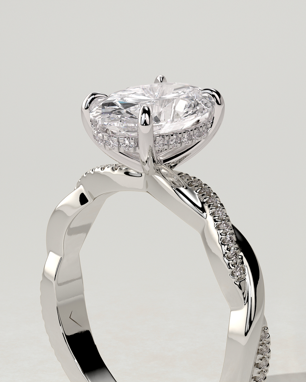 Lara Solitaire Oval Ring