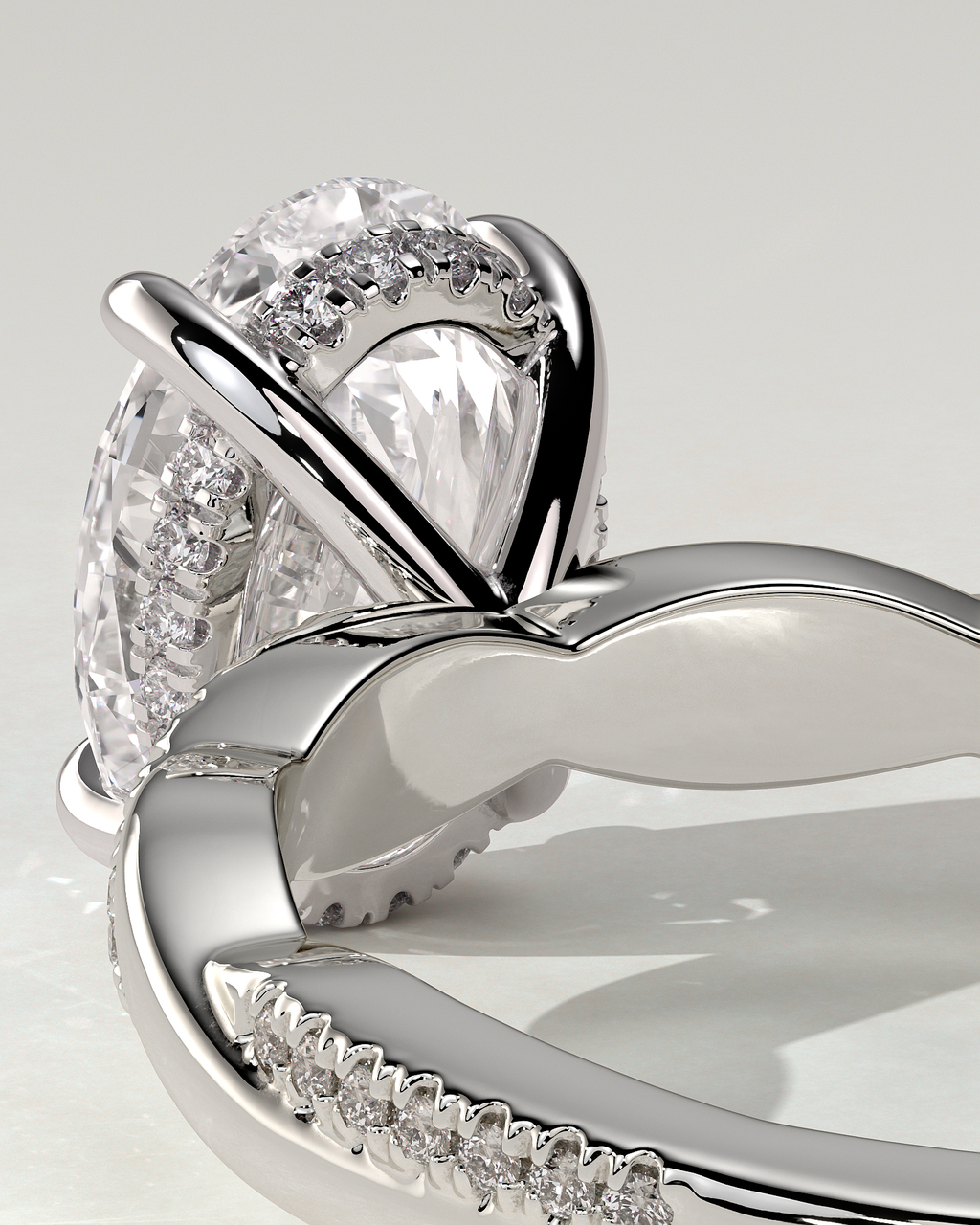 Lara Solitaire Oval Ring