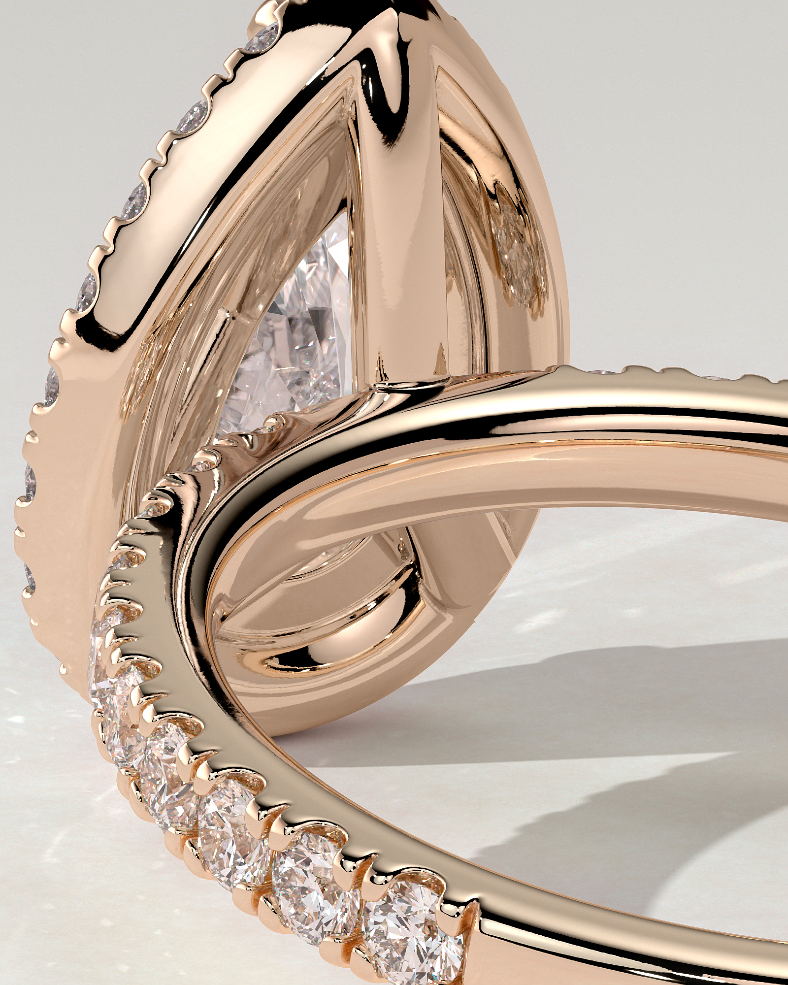 Lauren Halo Pear Ring