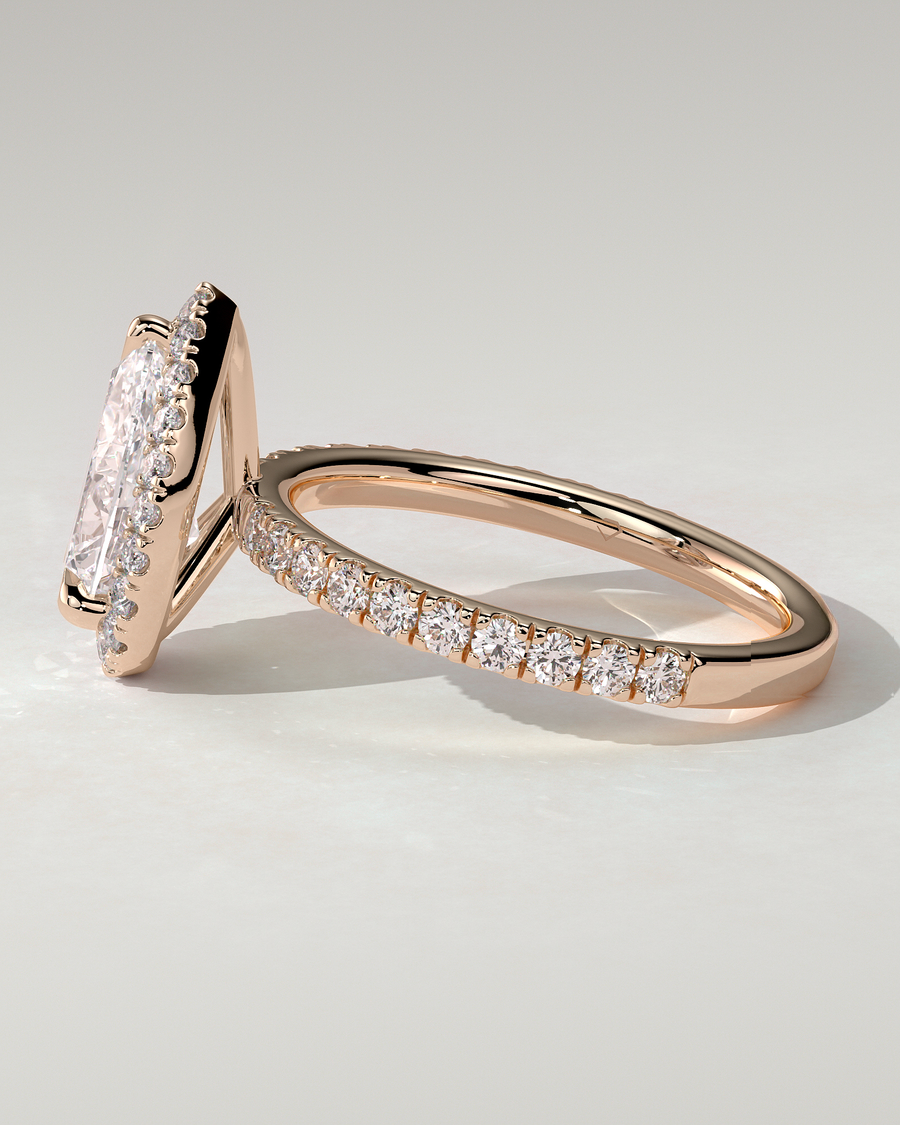 Lauren Halo Pear Ring