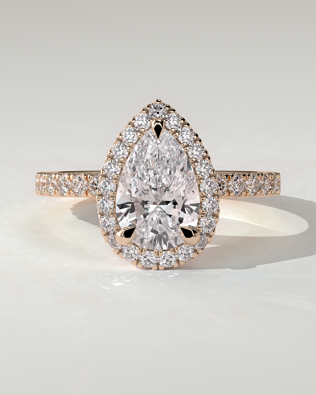 Lauren Halo Pear Ring