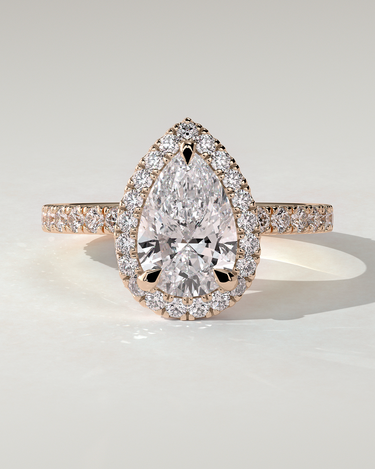 Lauren Halo Pear Ring