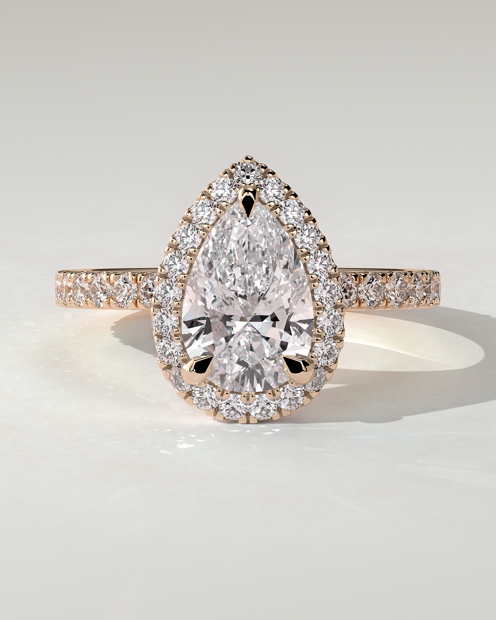 Lauren Halo Pear Ring