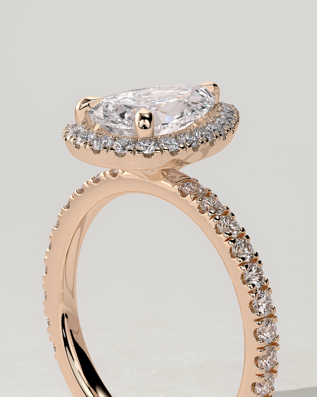 Lauren Halo Pear Ring