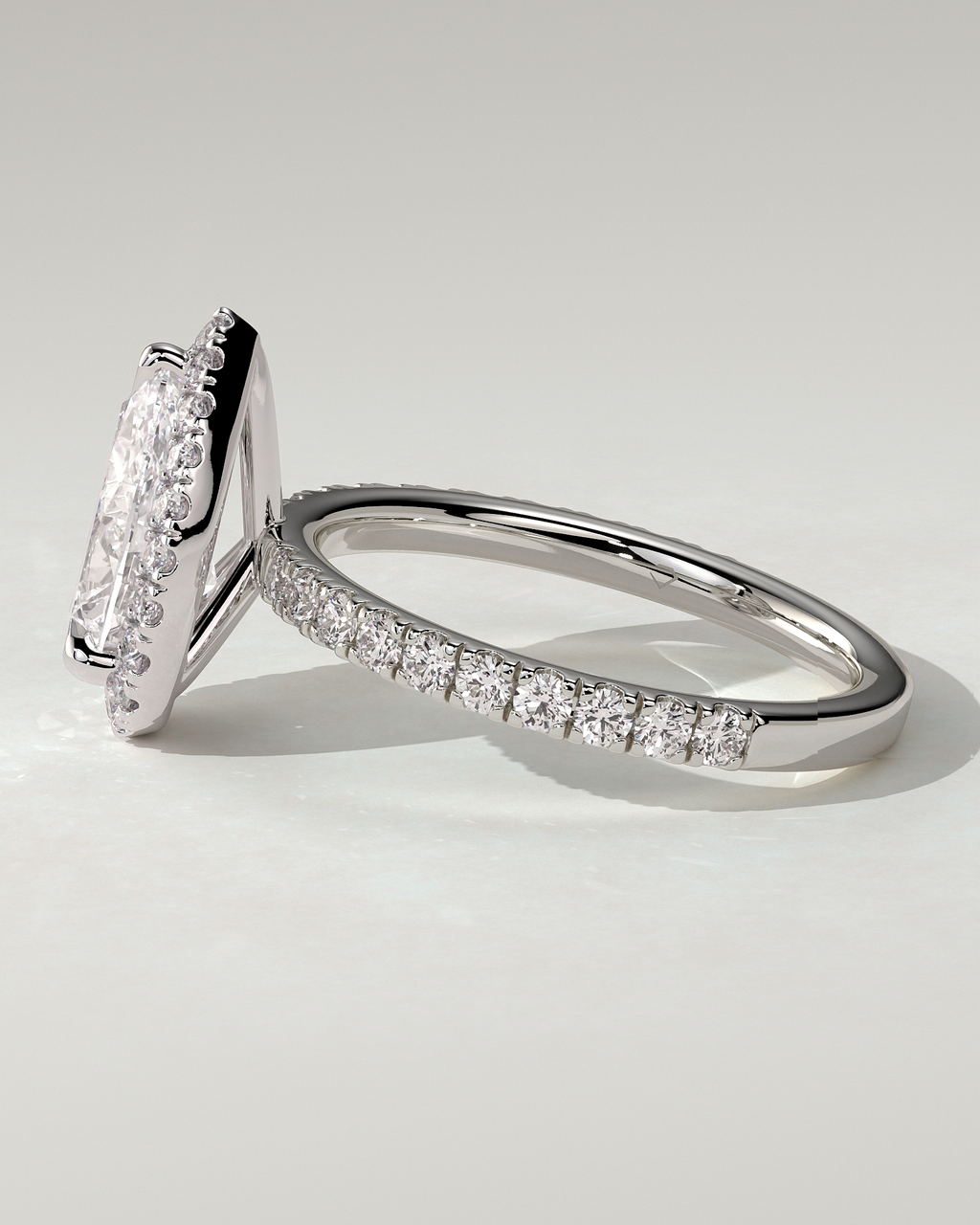 Lauren Halo Pear Ring