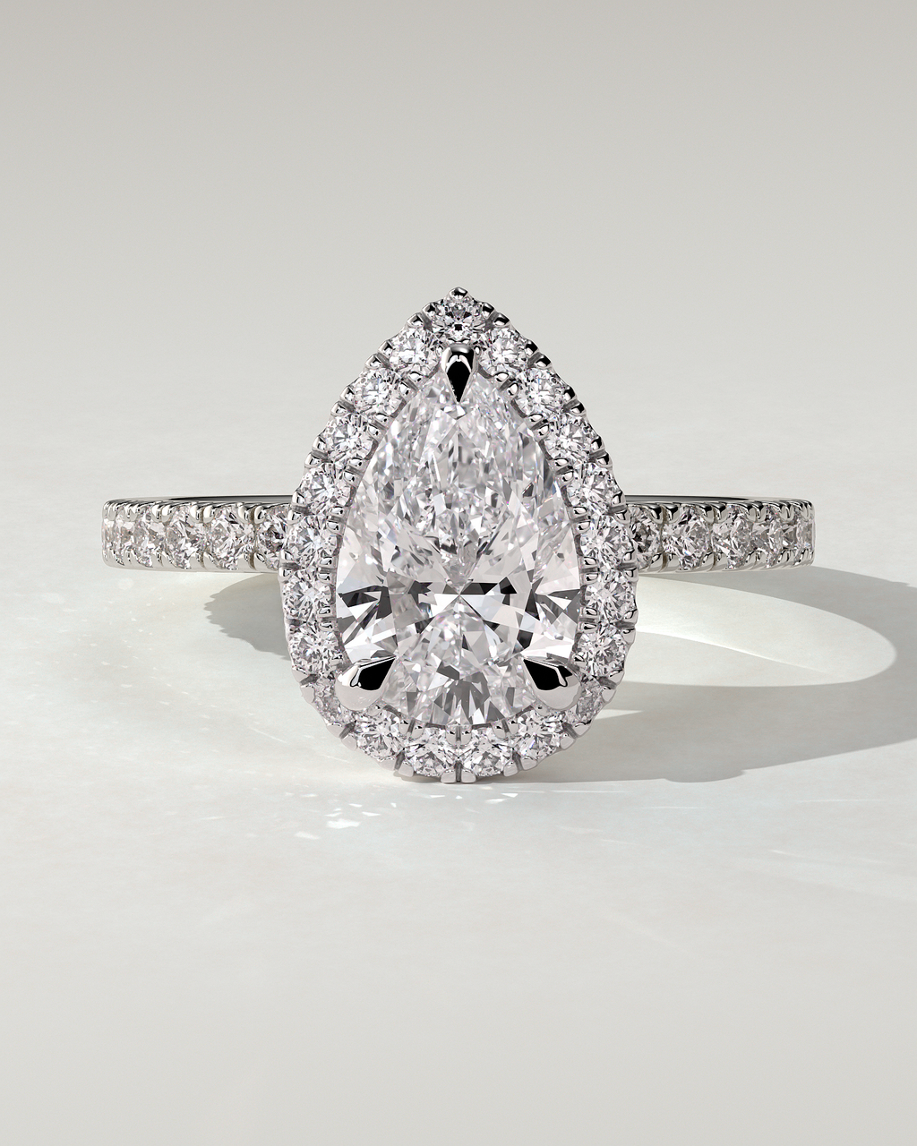 Lauren Halo Pear Ring