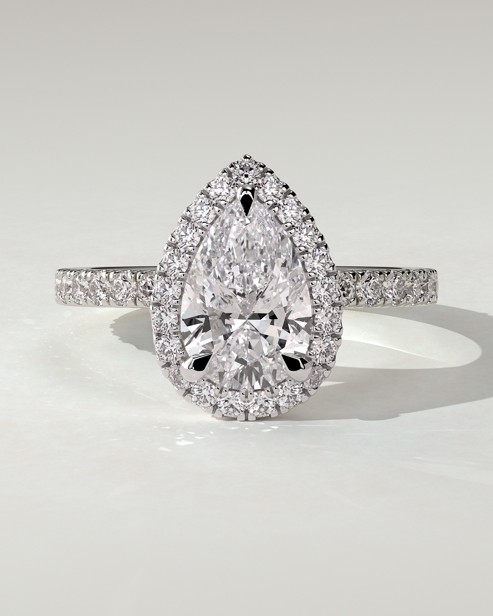 Lauren Halo Pear Ring