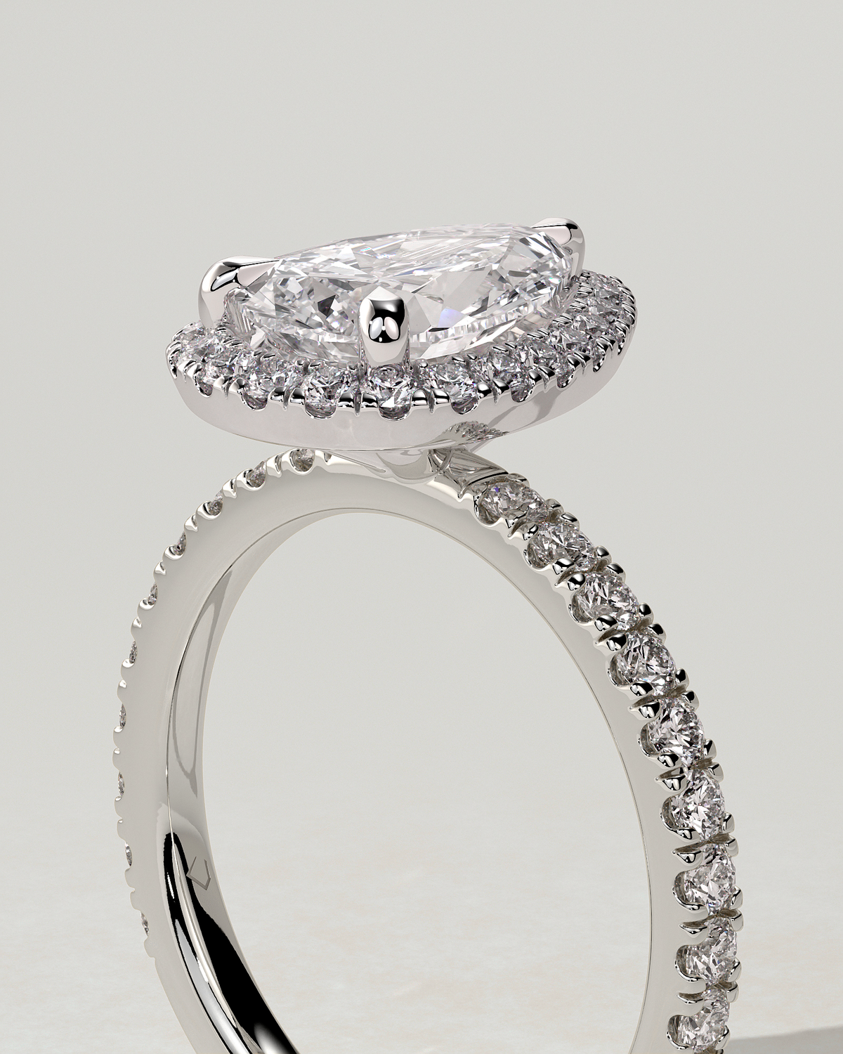 Lauren Halo Pear Ring