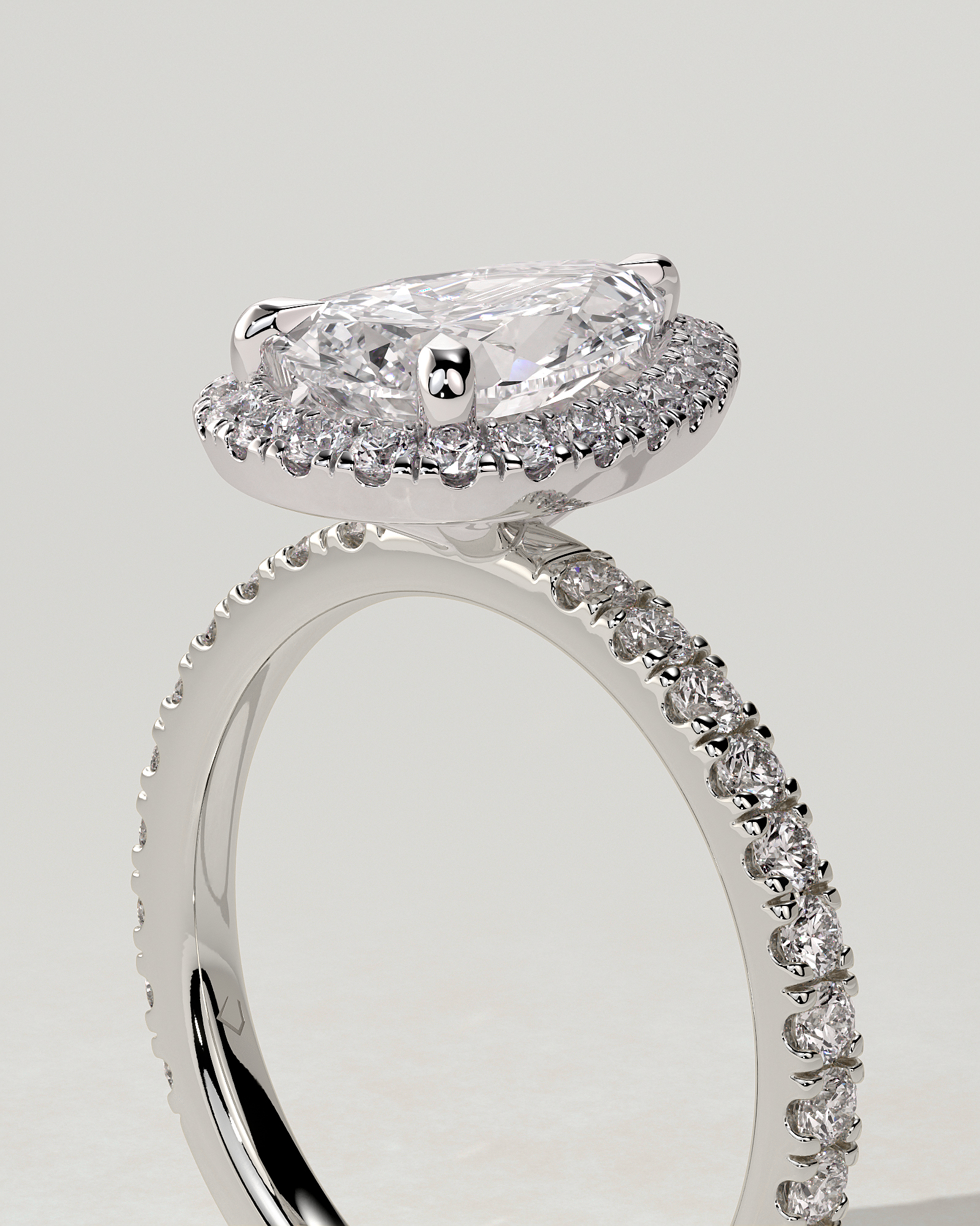 Lauren Halo Pear Ring