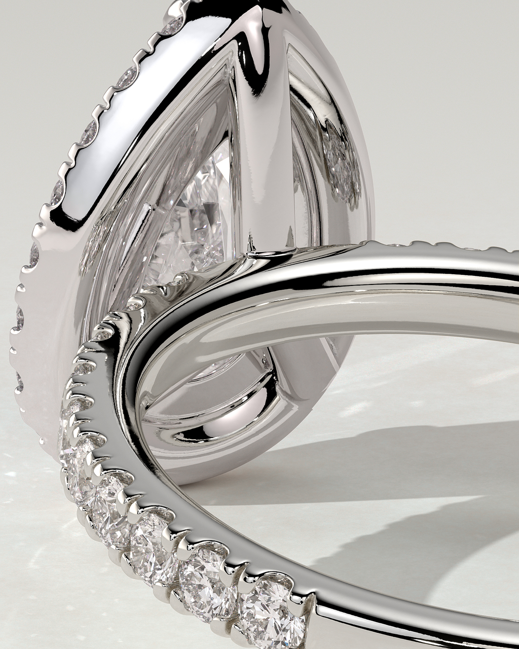 Lauren Halo Pear Ring