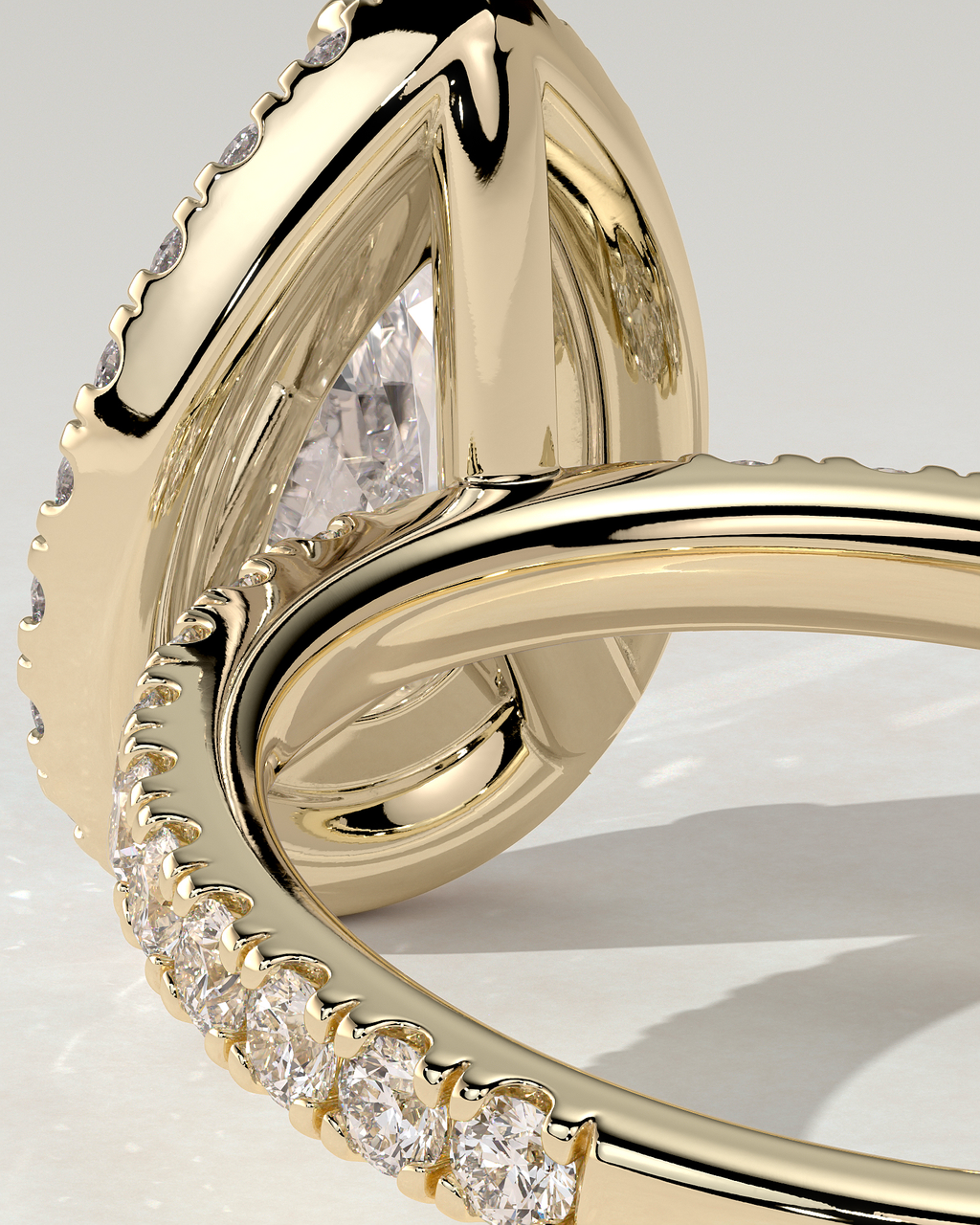 Lauren Halo Pear Ring