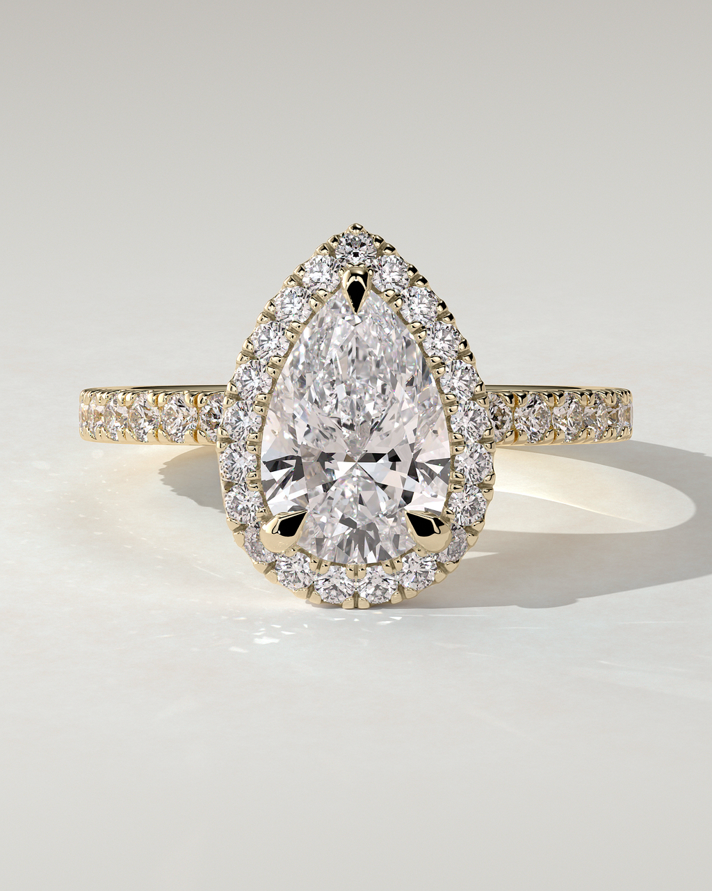 Lauren Halo Pear Ring