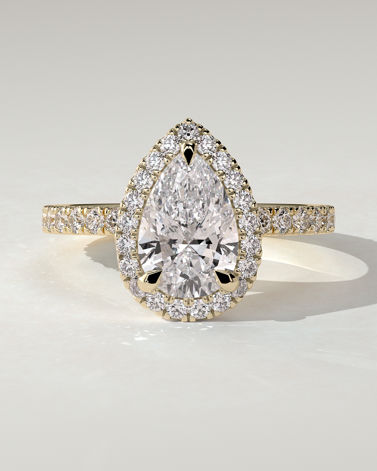 Lauren Halo Pear Ring