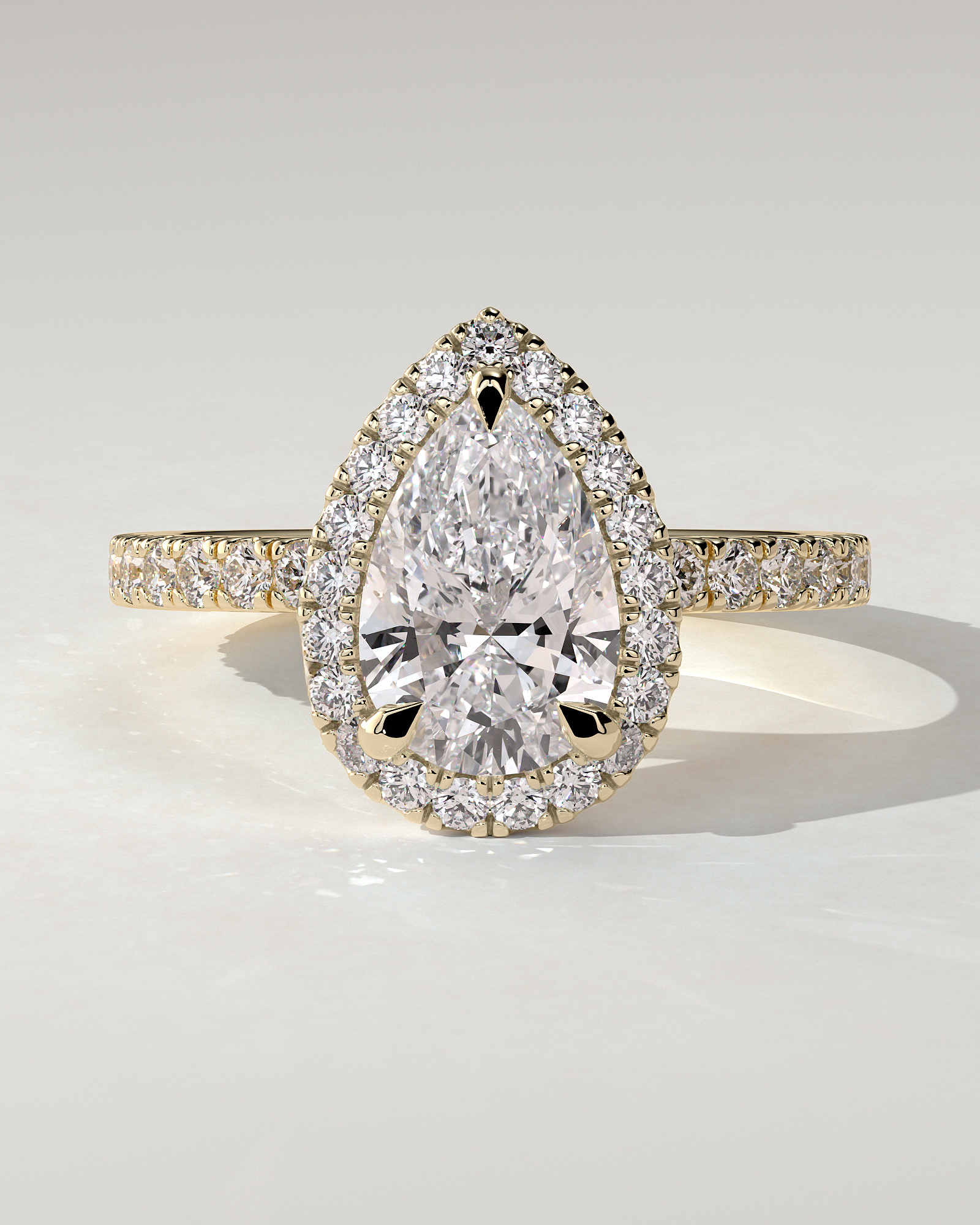 Lauren Halo Pear Ring