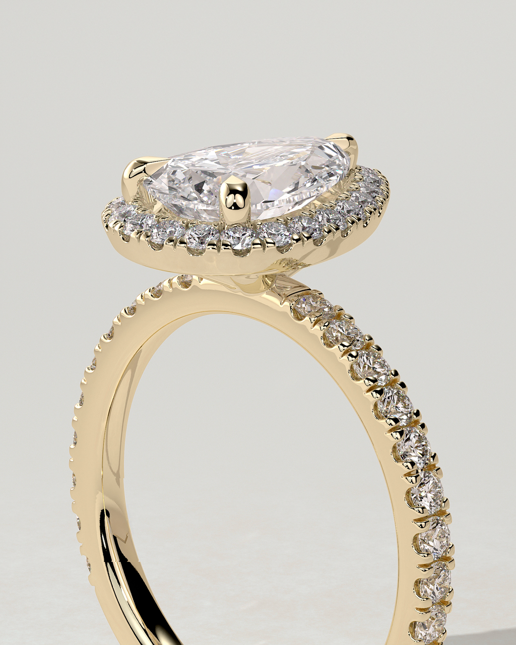 Lauren Halo Pear Ring