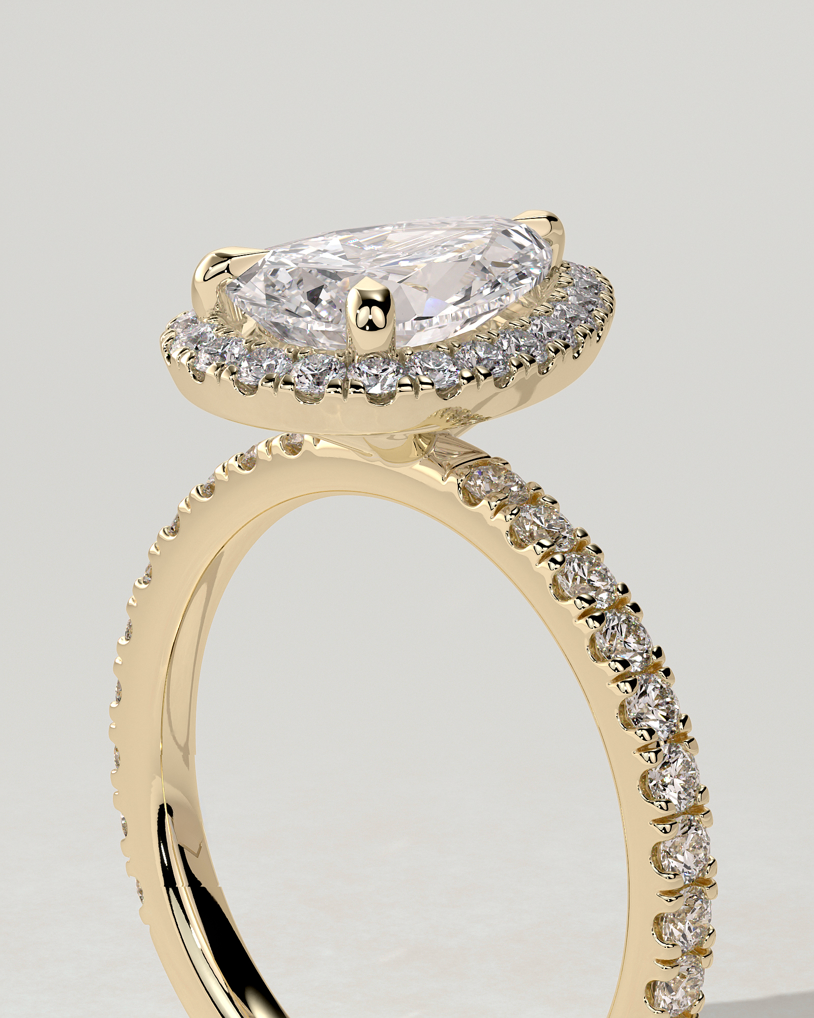 Lauren Halo Pear Ring