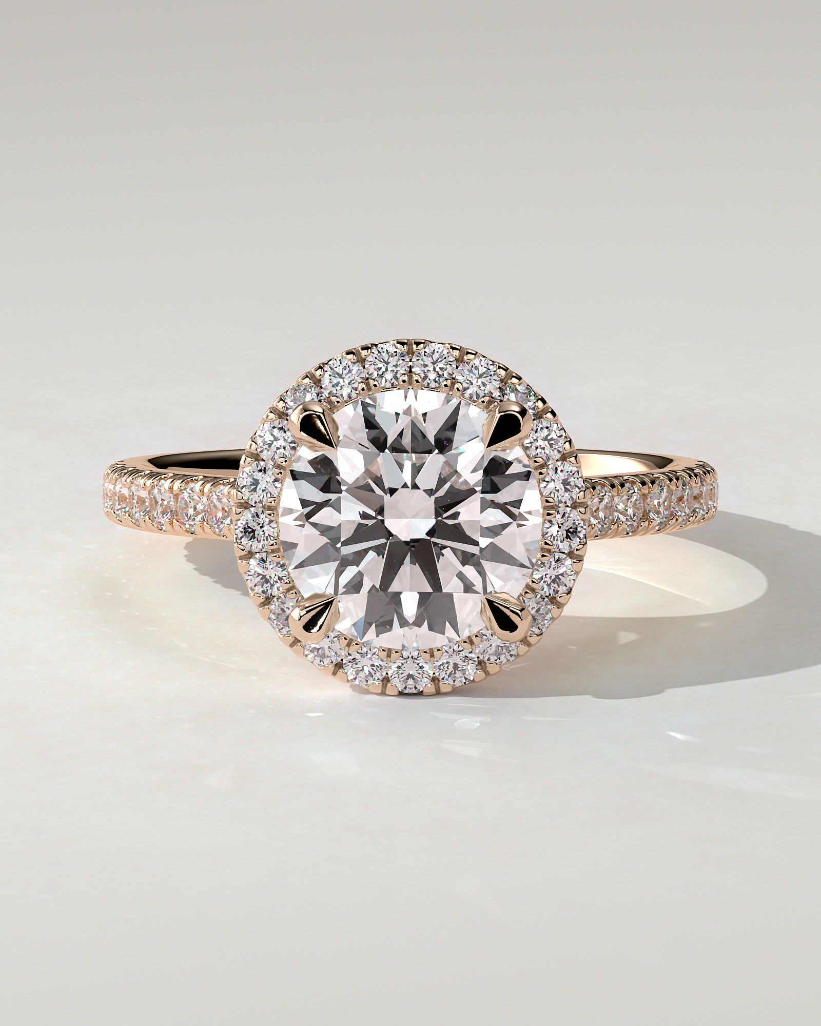 Leah Halo Round Ring