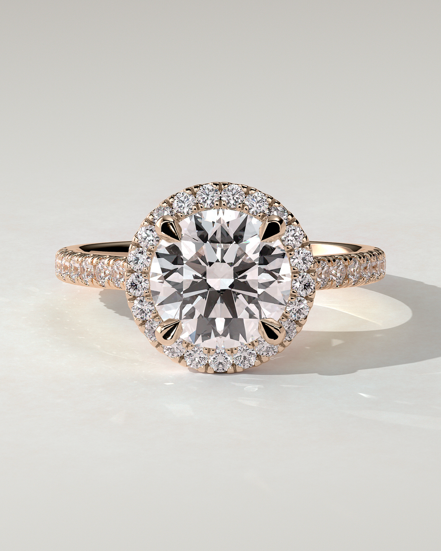 Leah Halo Round Ring