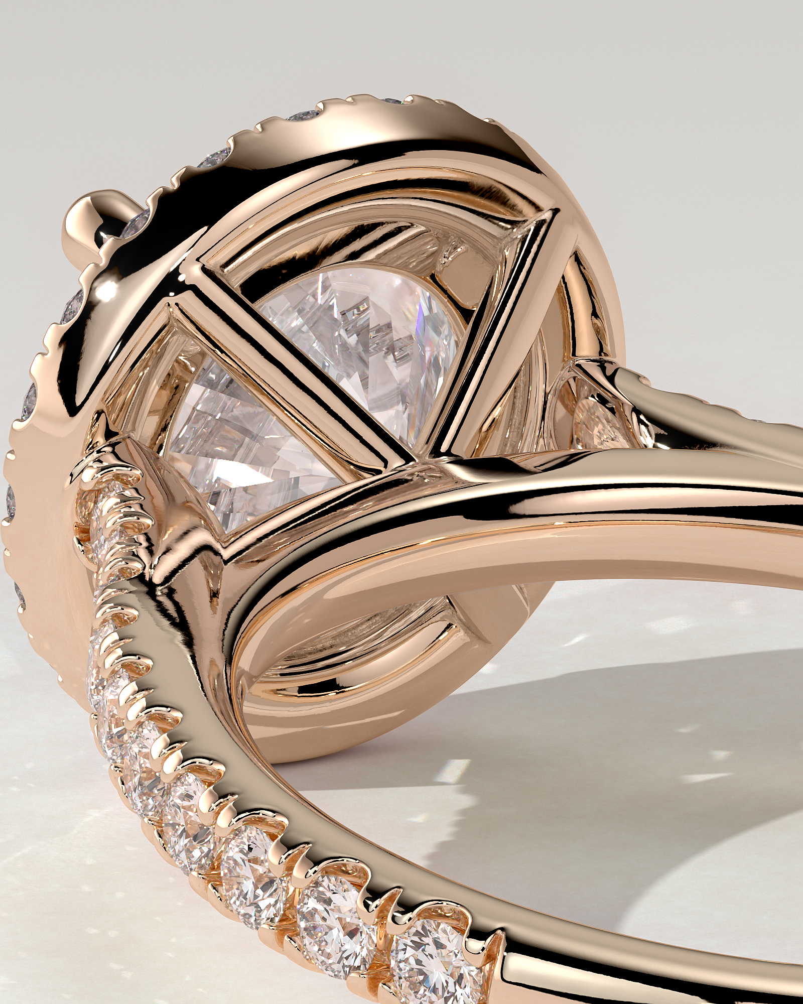 Leah Halo Round Ring