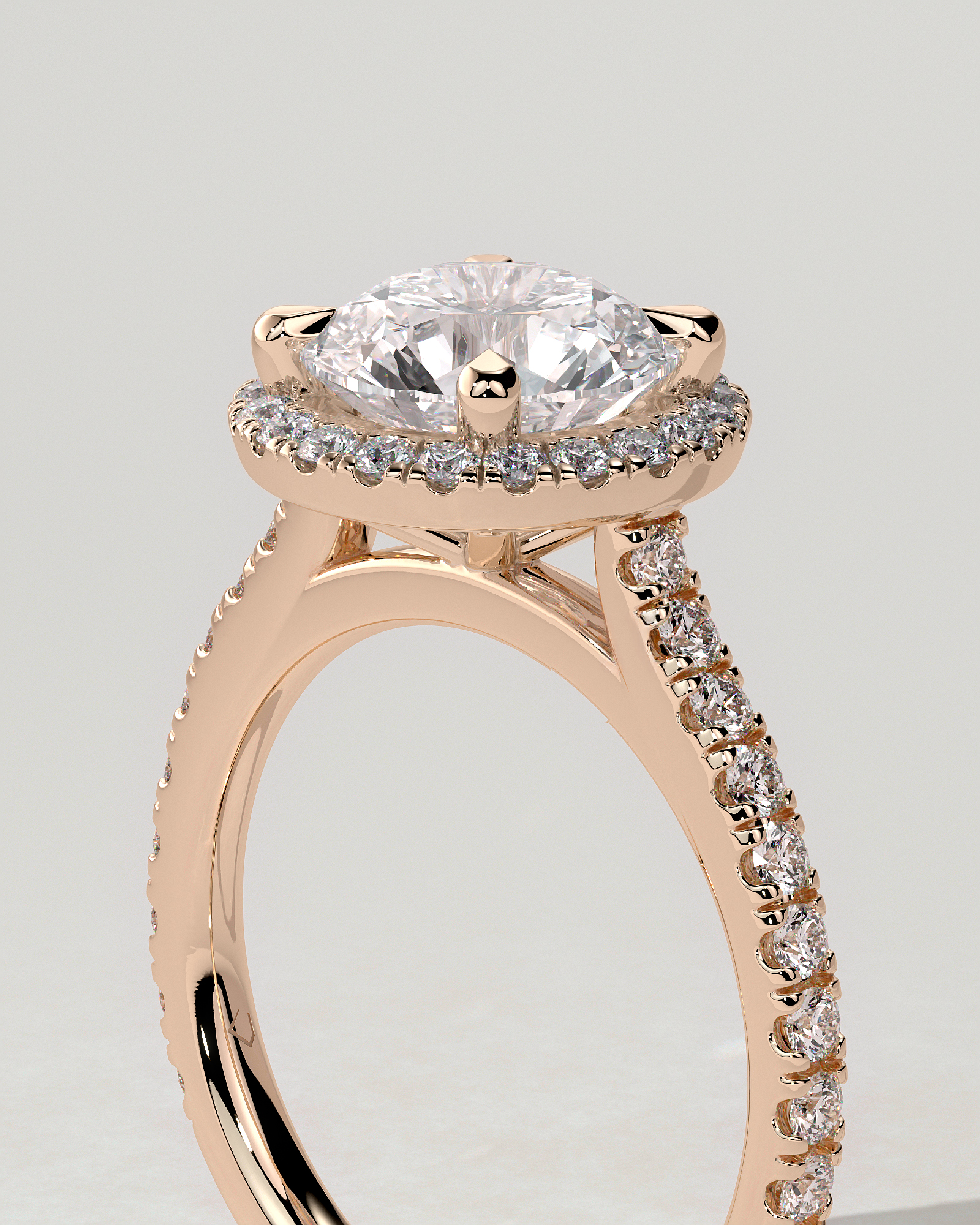 Leah Halo Round Ring