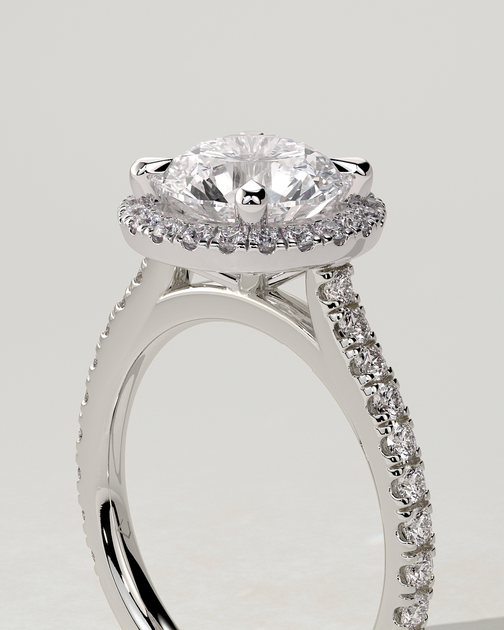 Leah Halo Round Ring