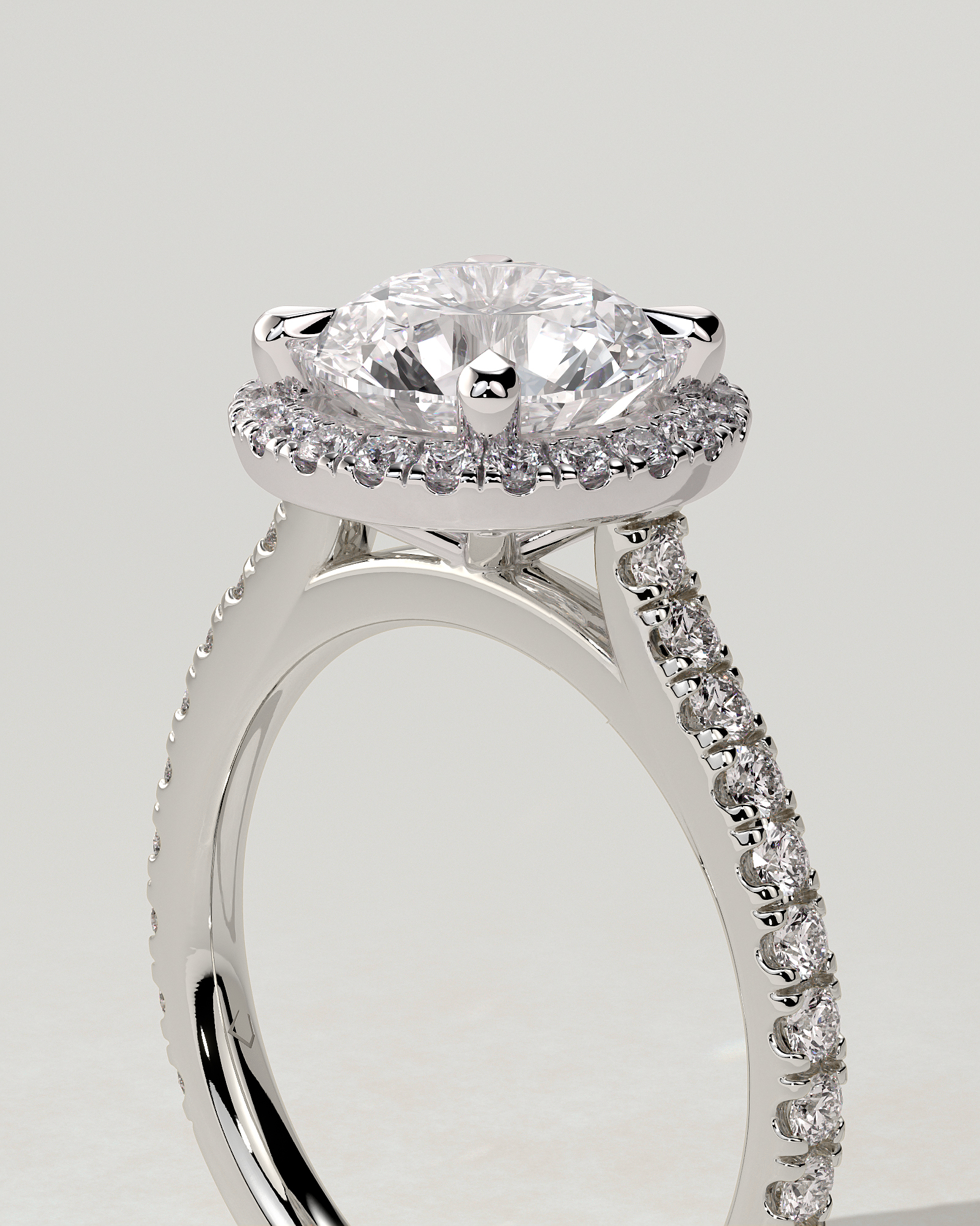 Leah Halo Round Ring