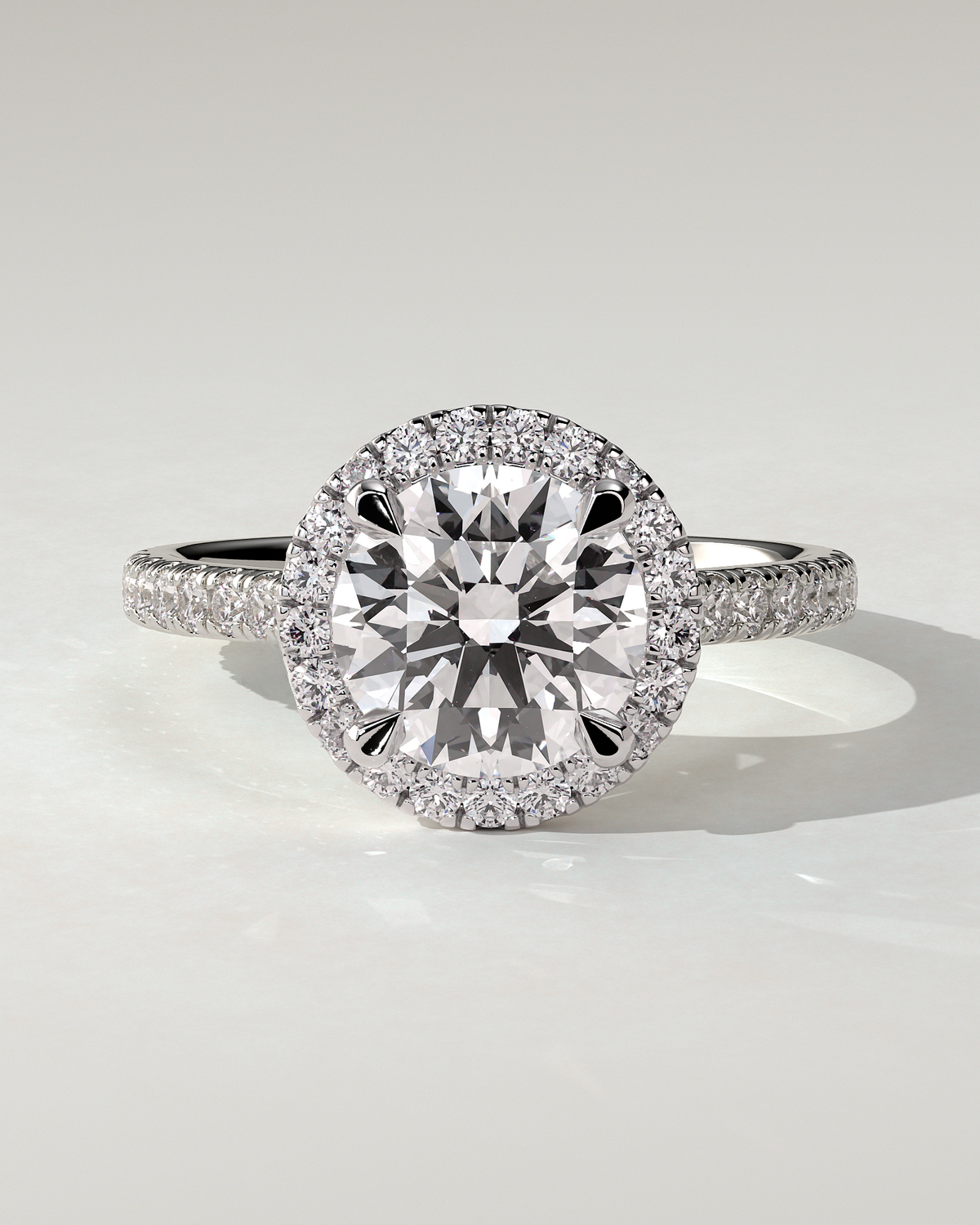 Leah Halo Round Ring