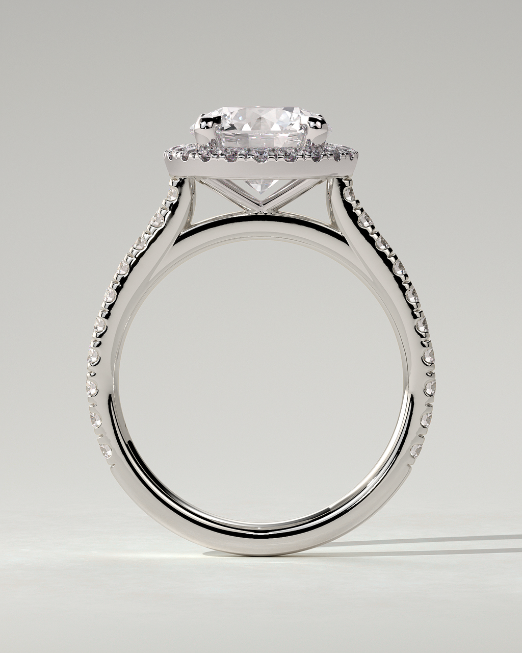 Leah Halo Round Ring