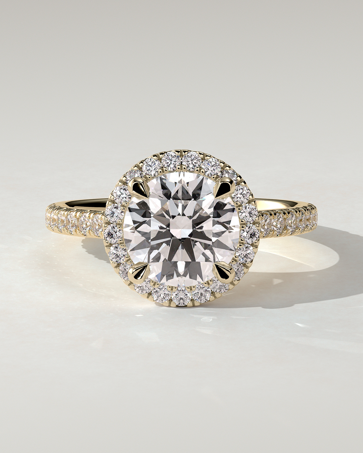 Leah Halo Round Ring