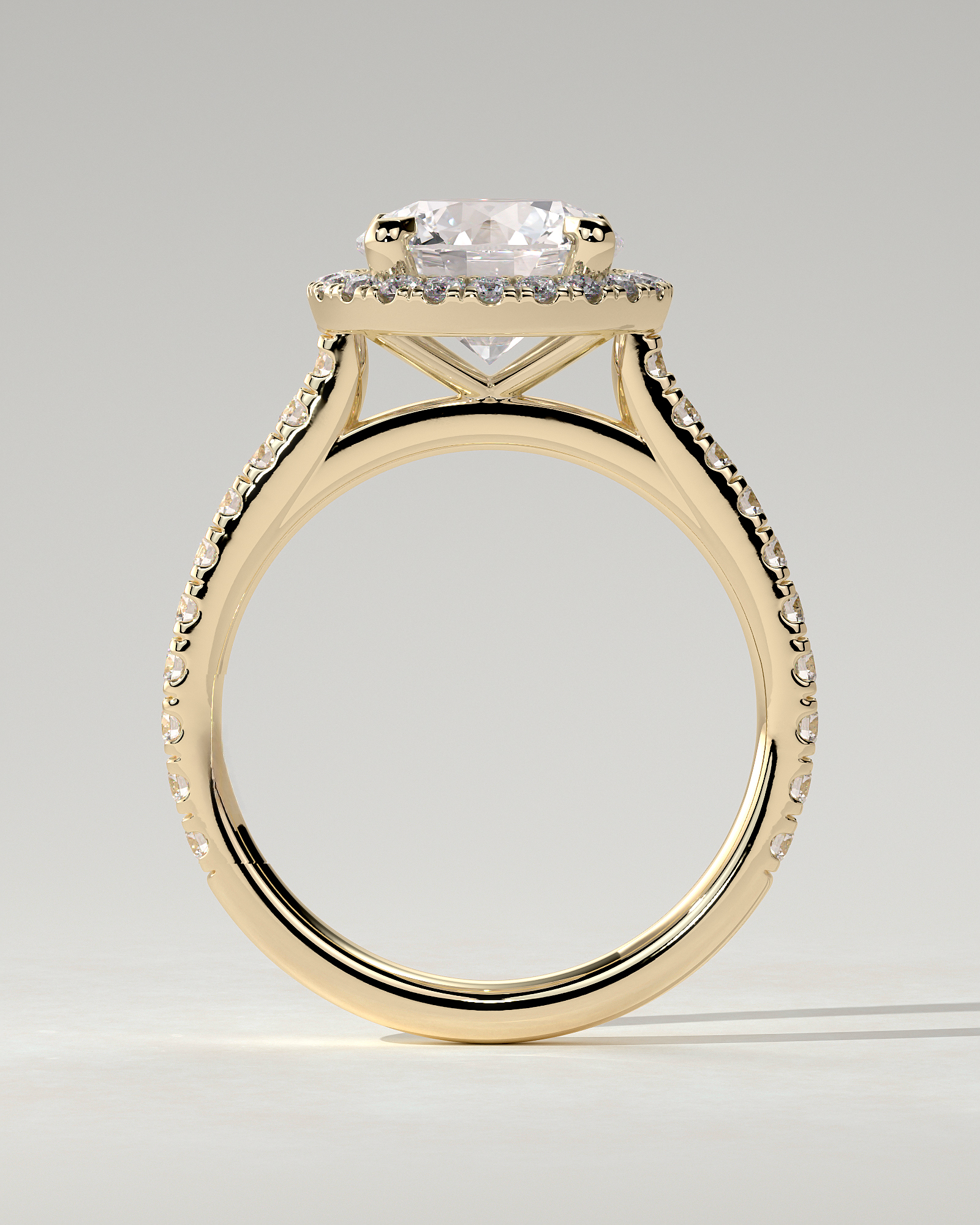 Leah Halo Round Ring