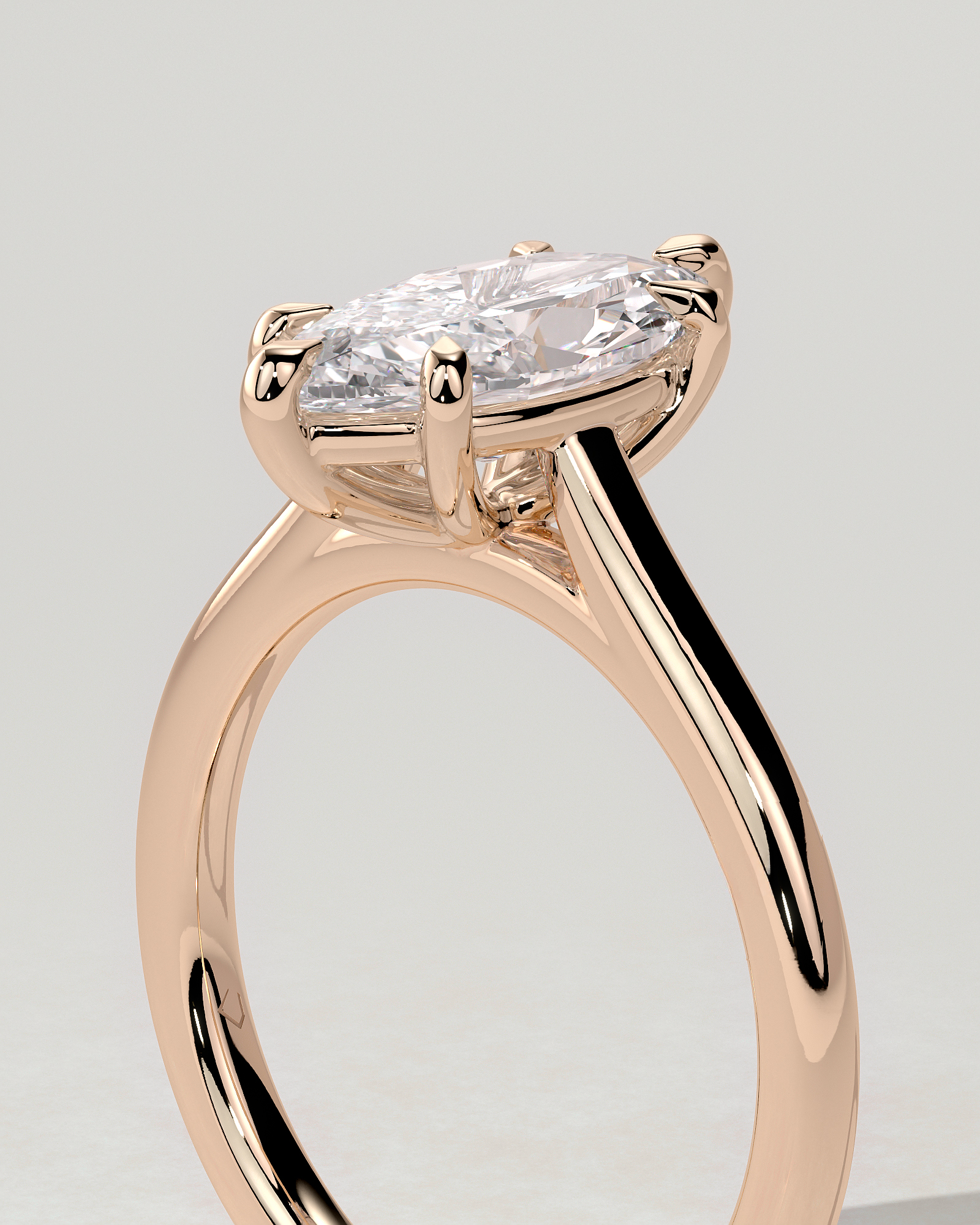 Leila Solitaire Marquise Ring