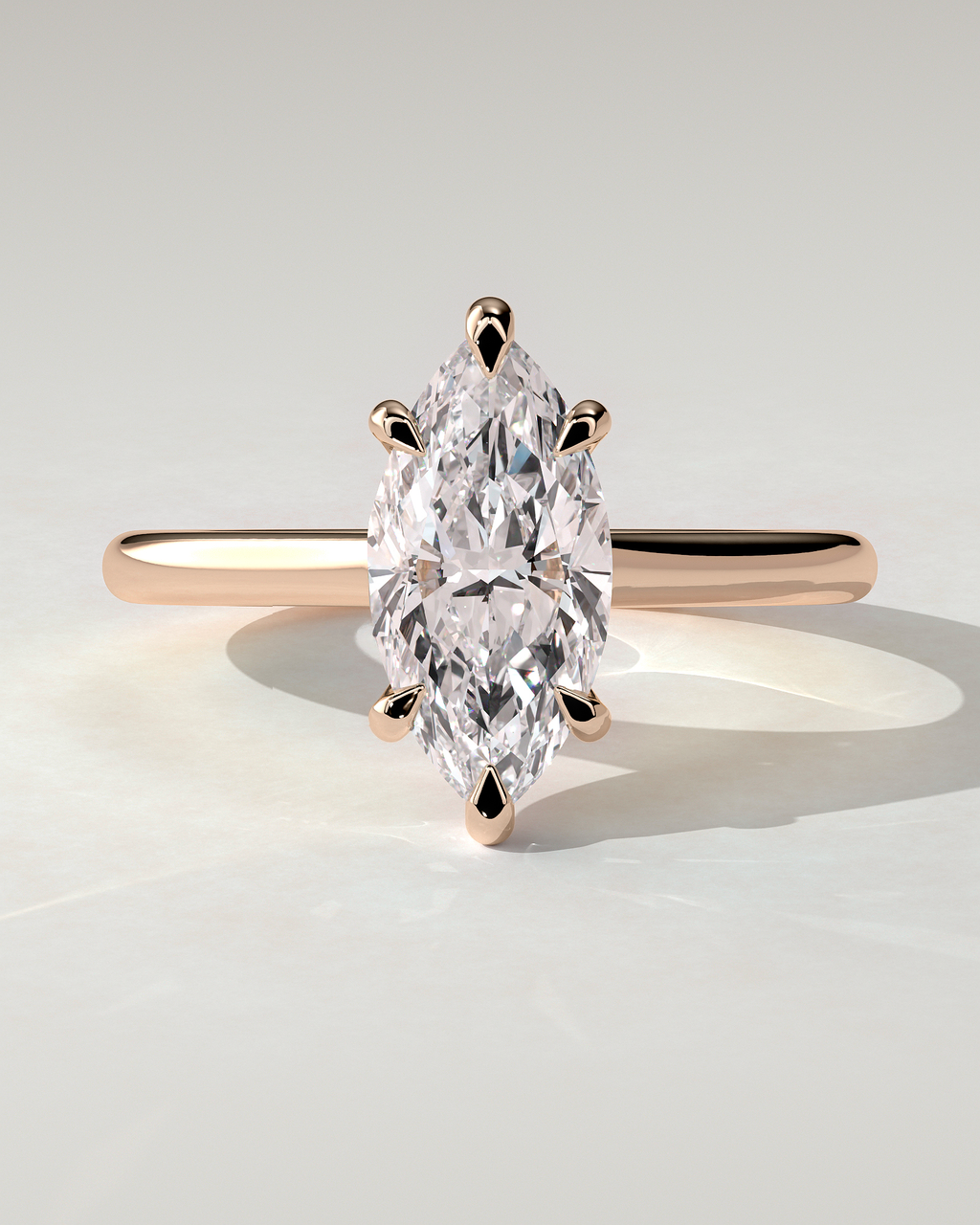 Leila Solitaire Marquise Ring