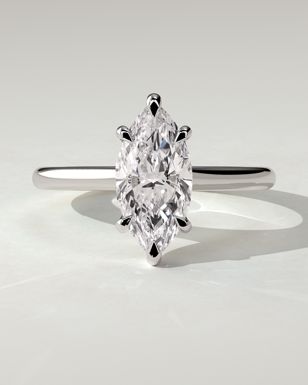 Leila Solitaire Marquise Ring