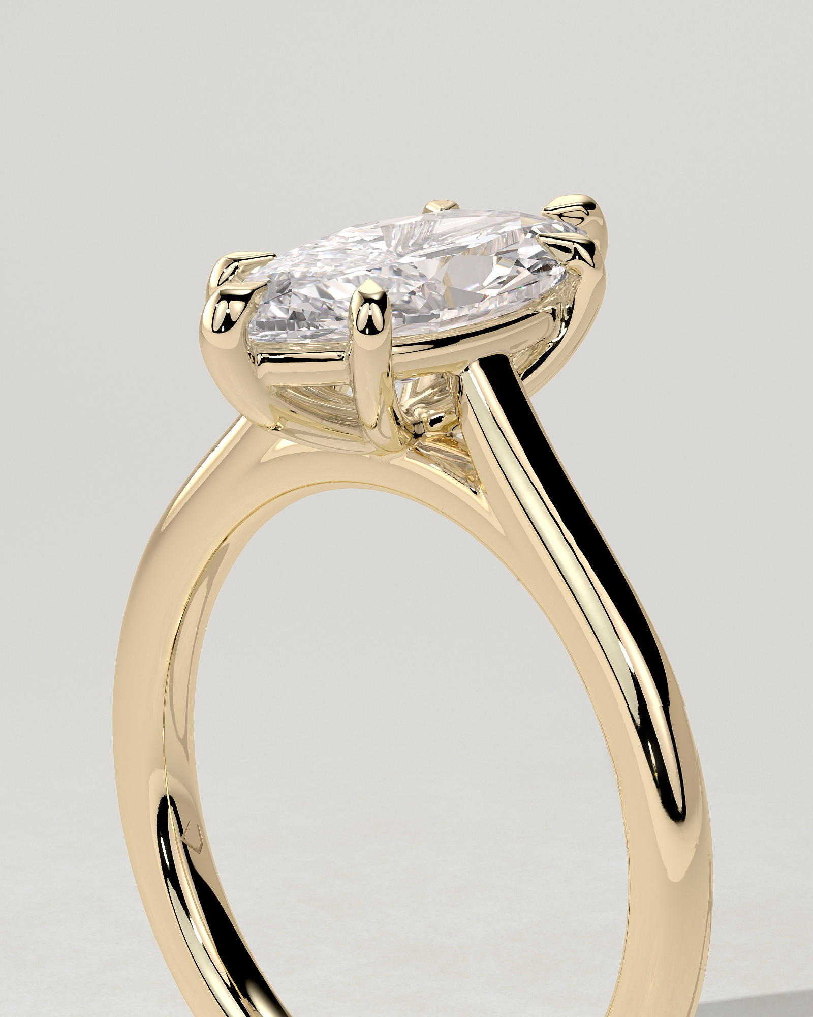 Leila Solitaire Marquise Ring