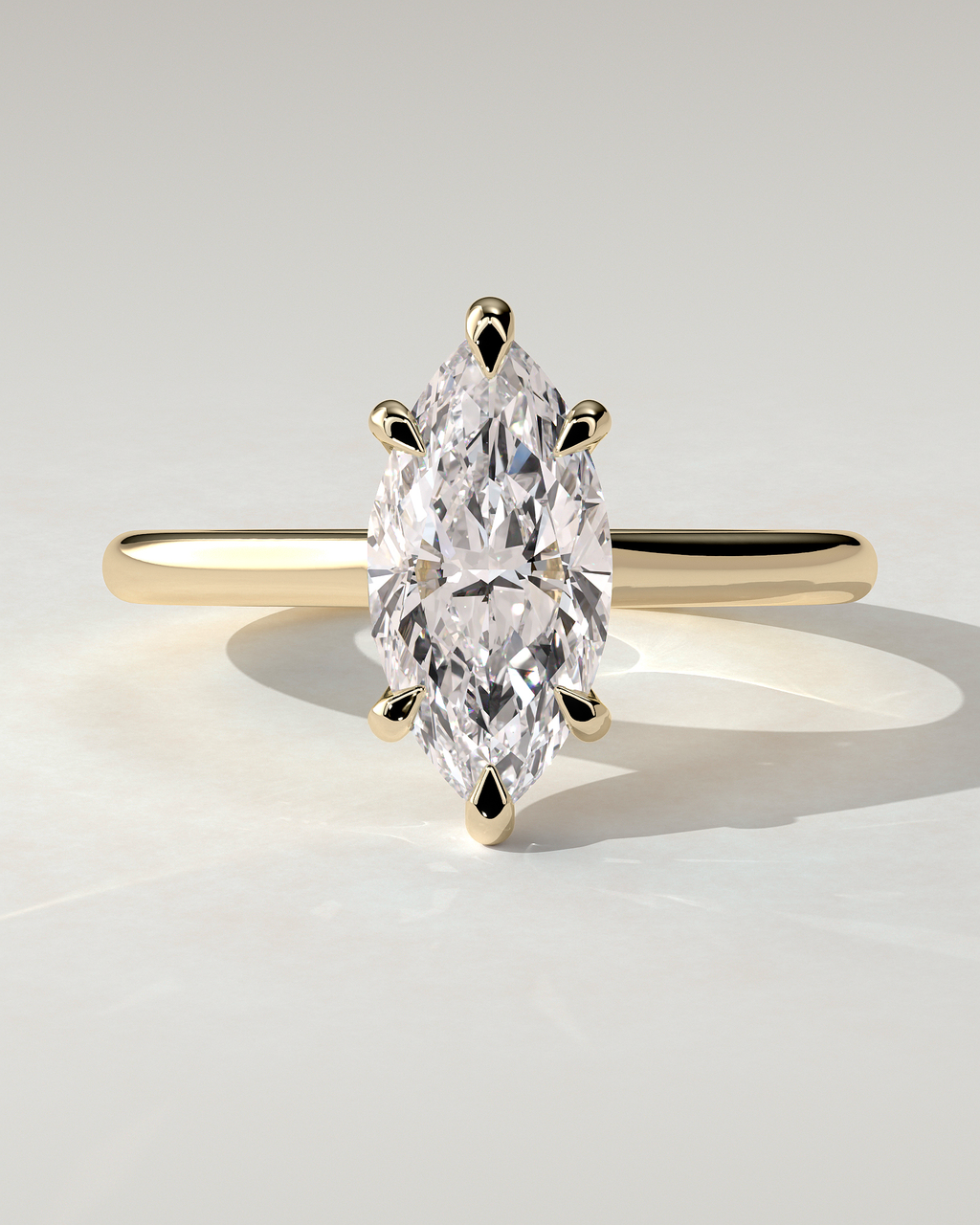 Leila Solitaire Marquise Ring