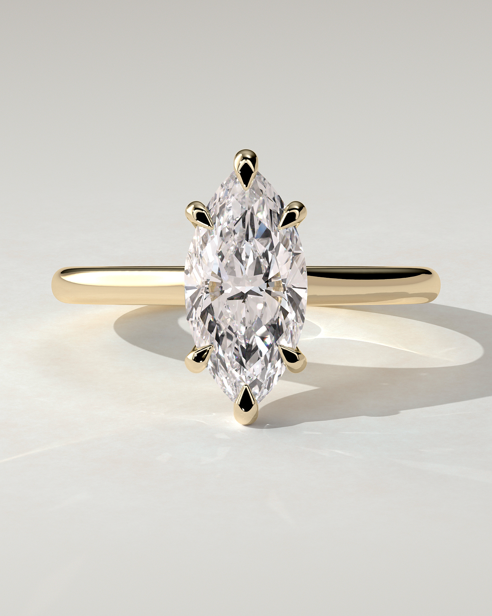 Leila Solitaire Marquise Ring