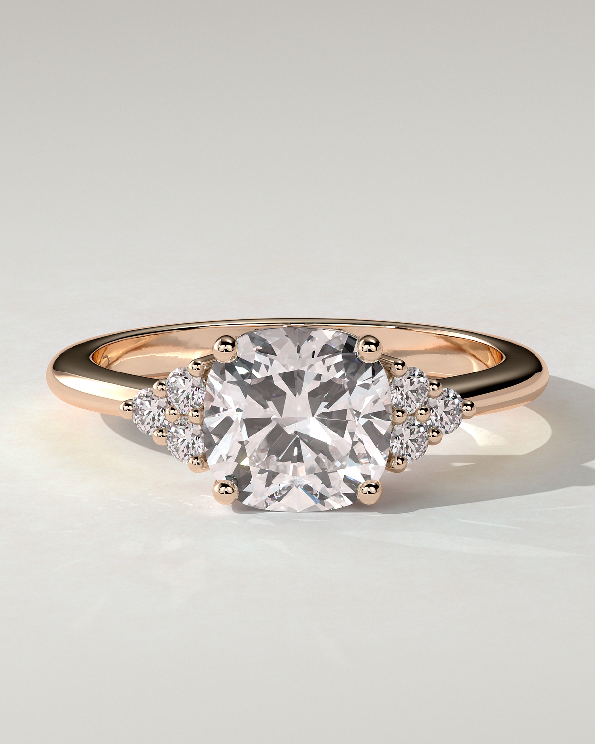 Lena Solitaire Cushion Ring