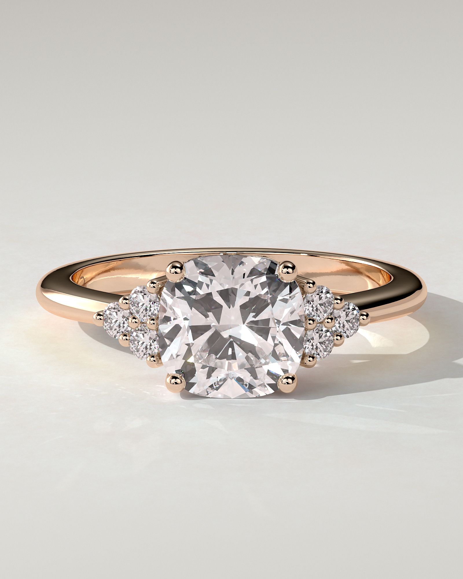 Lena Solitaire Cushion Ring