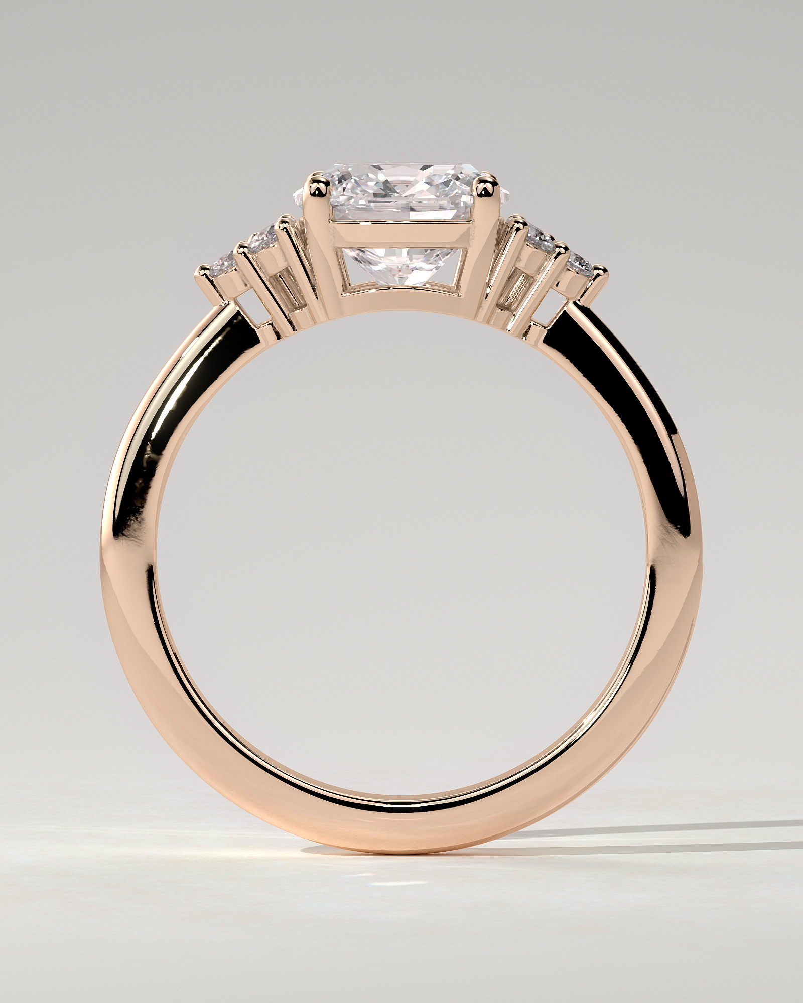 Lena Solitaire Cushion Ring