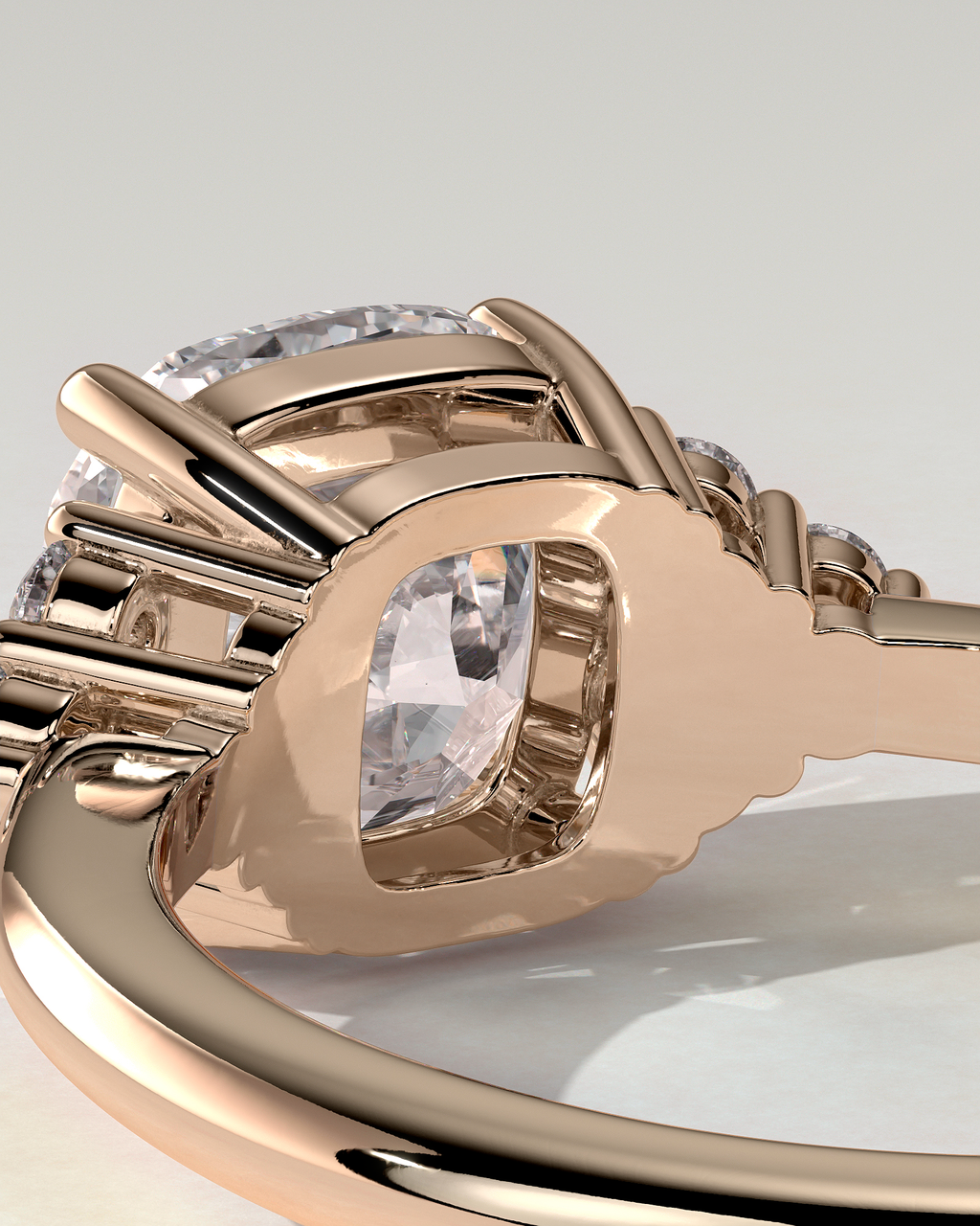 Lena Solitaire Cushion Ring