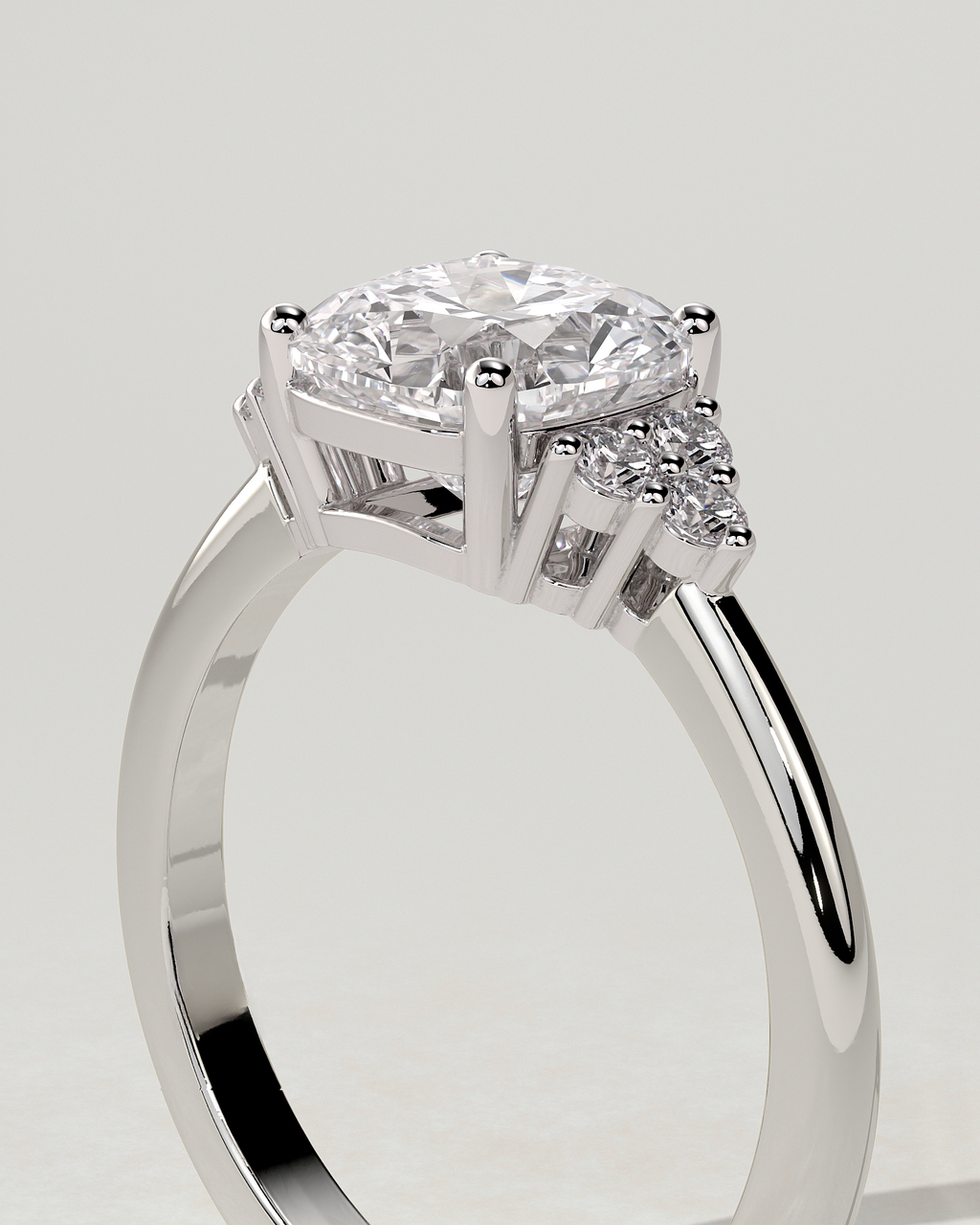 Lena Solitaire Cushion Ring