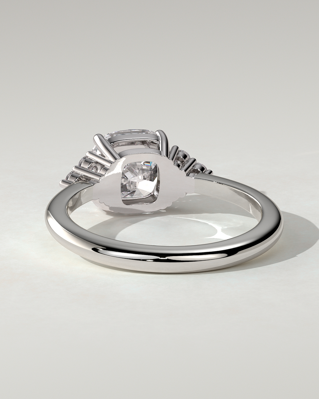 Lena Solitaire Cushion Ring