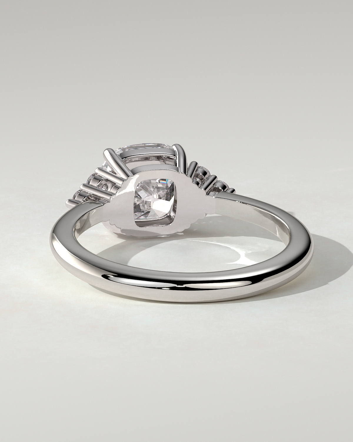 Lena Solitaire Cushion Ring