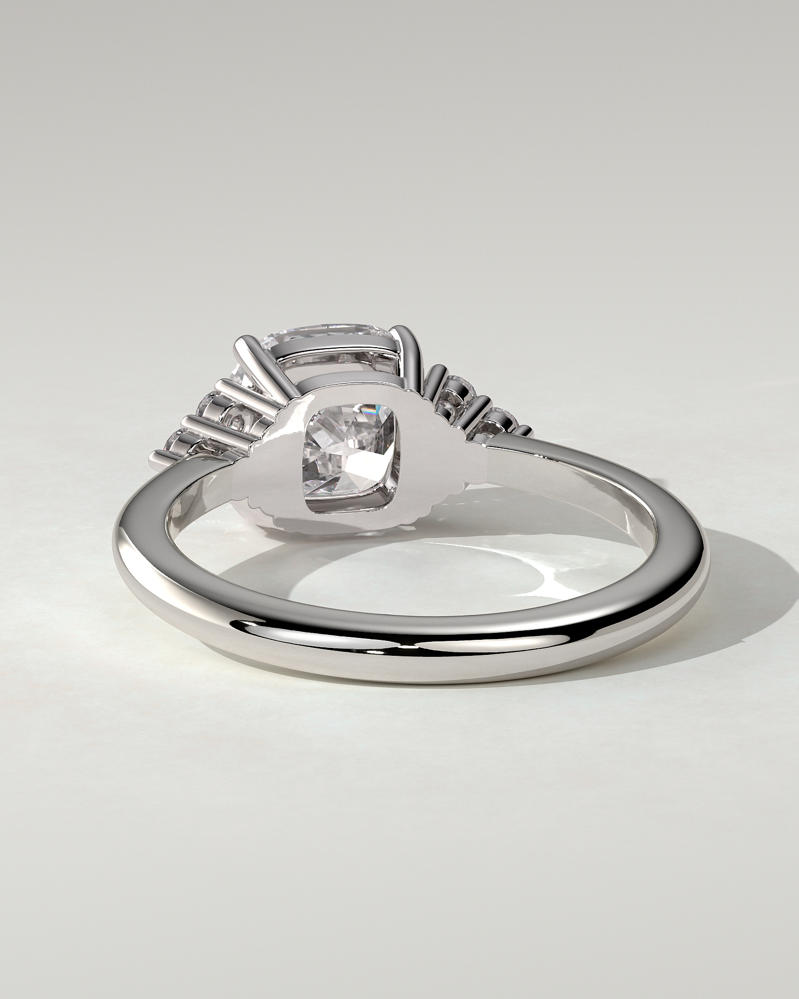 Lena Solitaire Cushion Ring