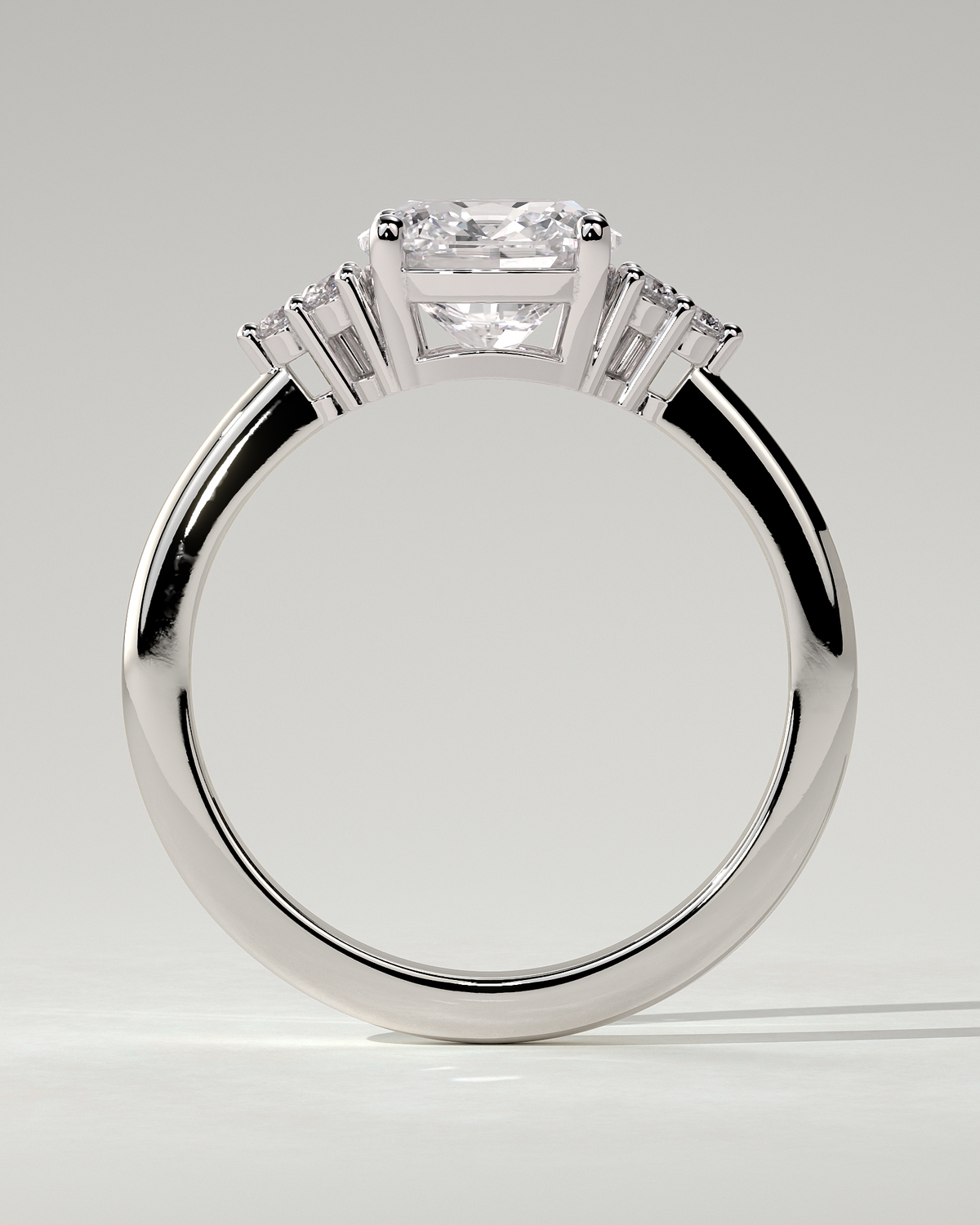 Lena Solitaire Cushion Ring