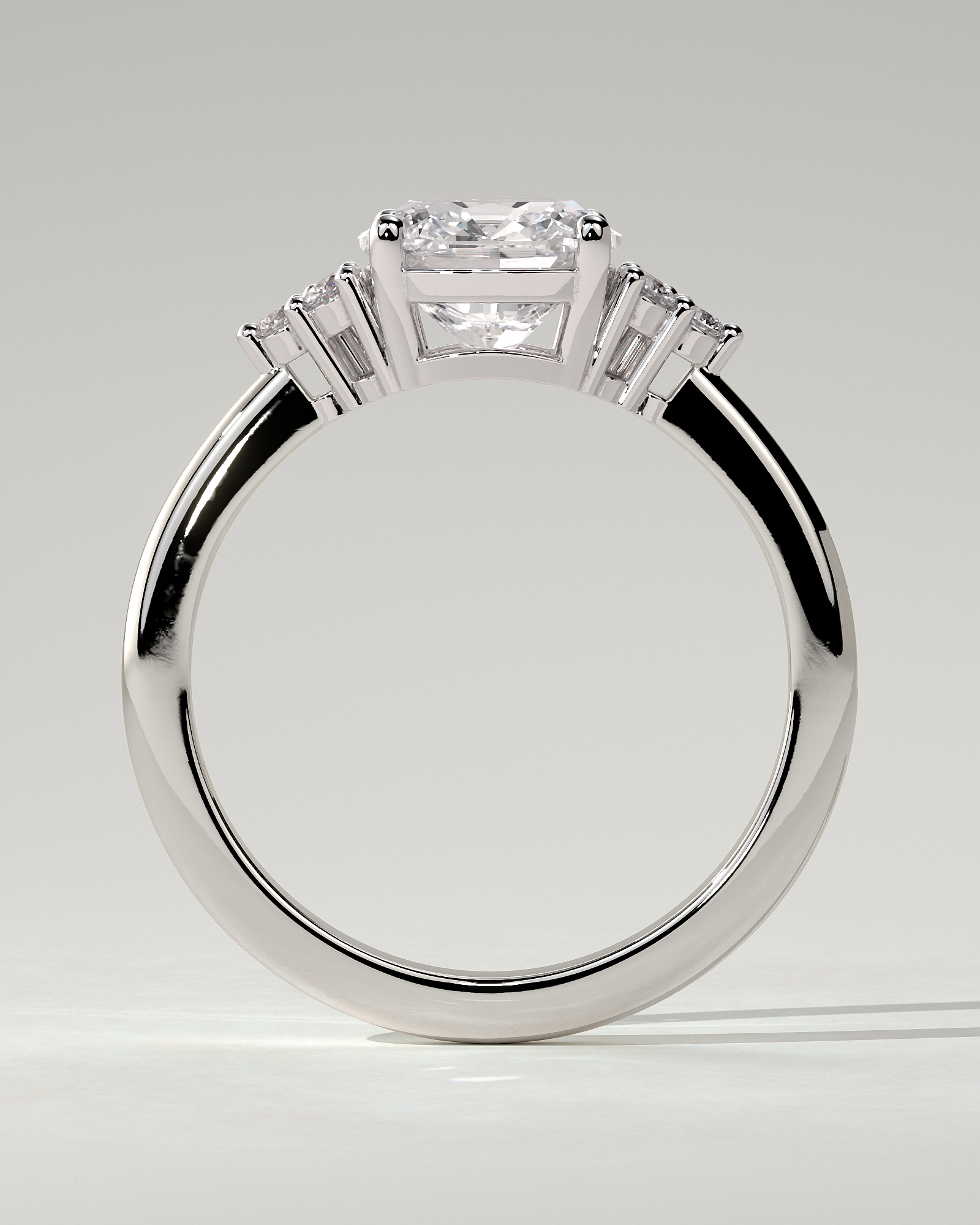 Lena Solitaire Cushion Ring