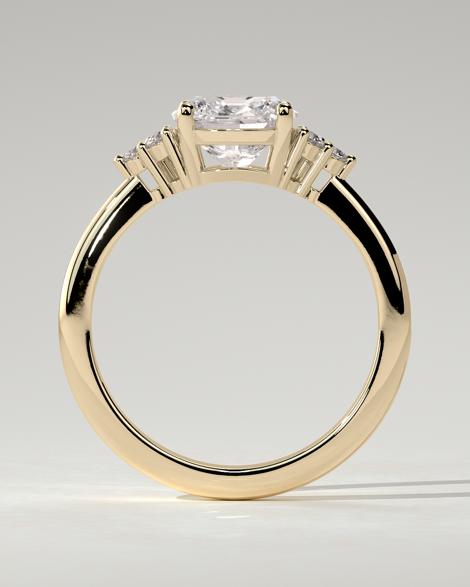 Lena Solitaire Cushion Ring